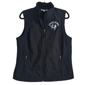 😀 Port Authority Spaulding Soft Shell Vest Womens‎ Large Black Fleece Lined
